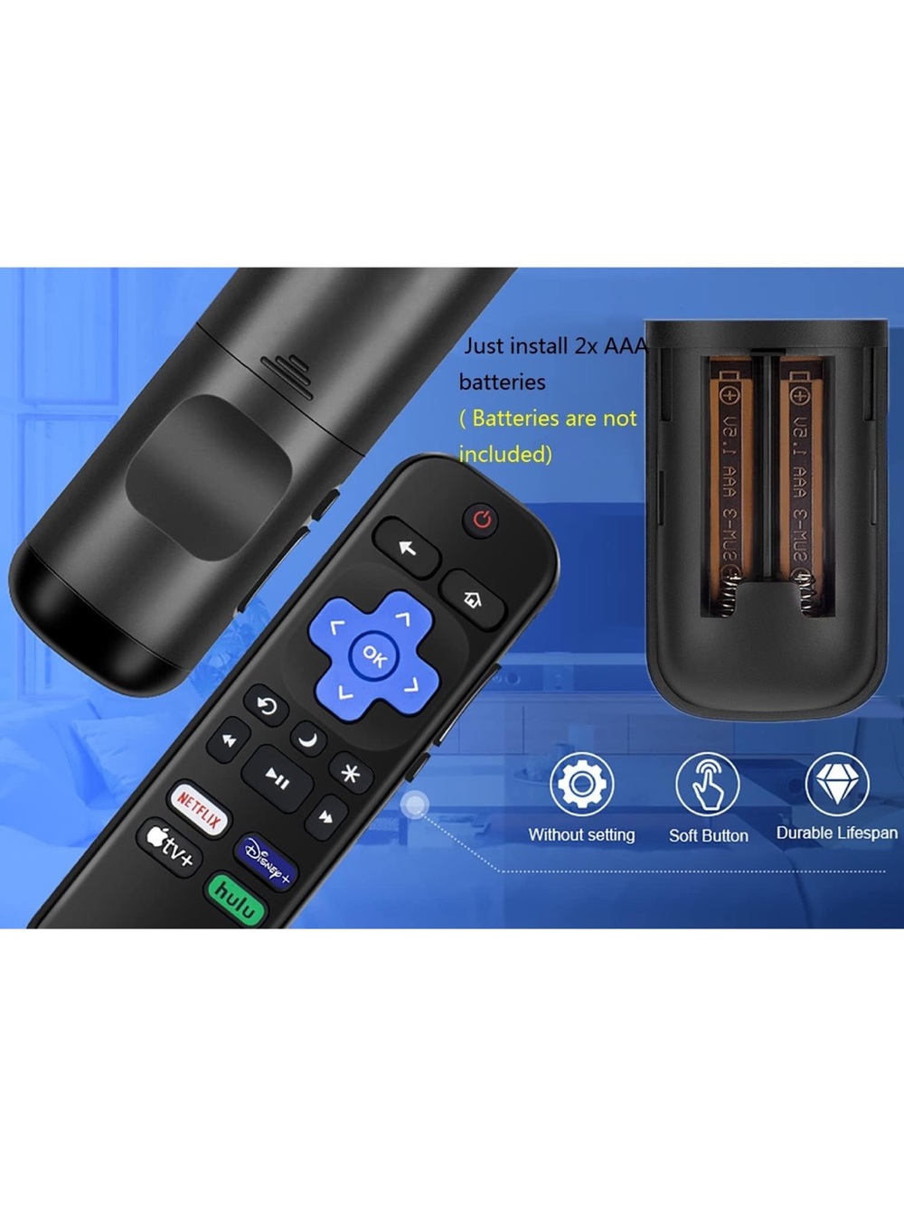 Amazon Roku TV Remote Replacement with Protective Case - Picture 5 of 5